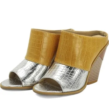 

fanyuan 2020 Square High Heel Summer Sandals Snakeskin PU Leather Slingback Ladies Pumps Peep Toe Fashion Women Shoes Size 34-43