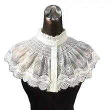Прямая поставка и Мода Дикий Поддельный Воротник невесты платье декоративные пуговицы Кружева полые воротник-стойка Nov.28