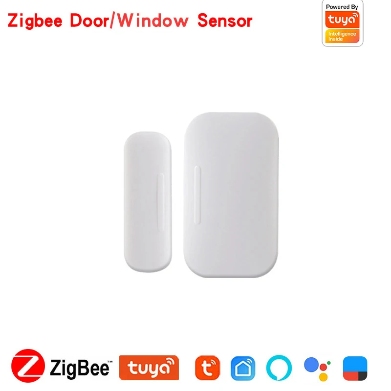 Tuya Smart Zigbee WiFi Door Sensor Open/Closed Window Detectors Notification Alarm Home Security For Alexa Google | Электроника