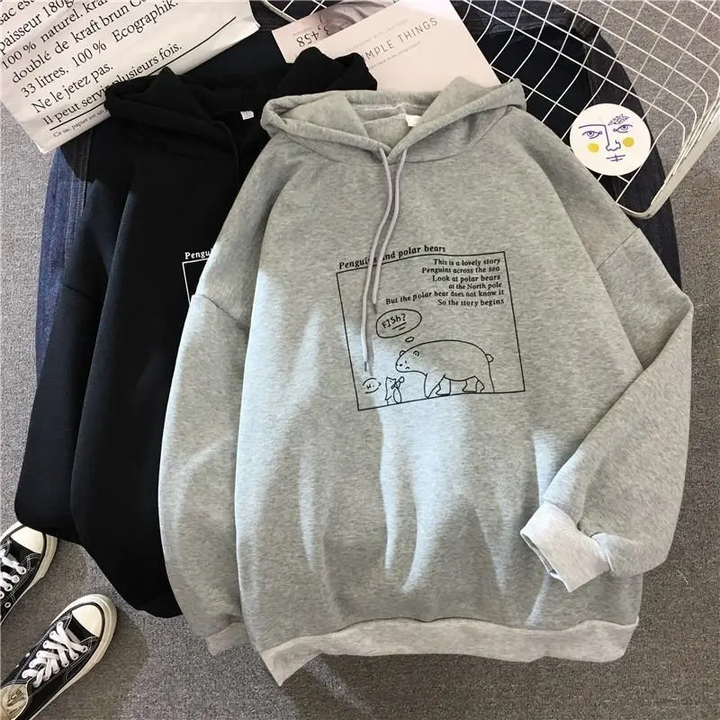 grey bear NiceMix, осенняя уличная одежда для женщин и мужчин, толстовки с капюшоном,, цельный принт, Harajuku, большие размеры, мужские толстовки, Мужская модная одежда - Цвет: grey bear