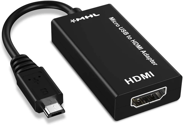 MHL Micro USB to HDMI Cable Adapter, MHL to HDMI 1080P Video Graphic  Converter, Cable Adapter with Video Audio Output for Android Smart Phones 