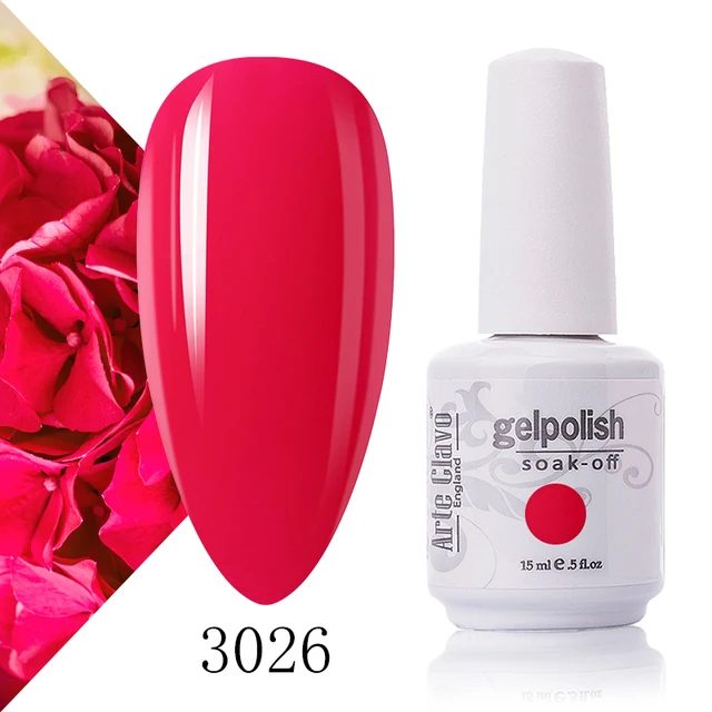 Arte Clavo 131 Colors Gel Polish Nail Gel Varnish Paint Semi Permanent Nails Art Gel Nail Polish For Manicure Top Coat Base Coat 3026