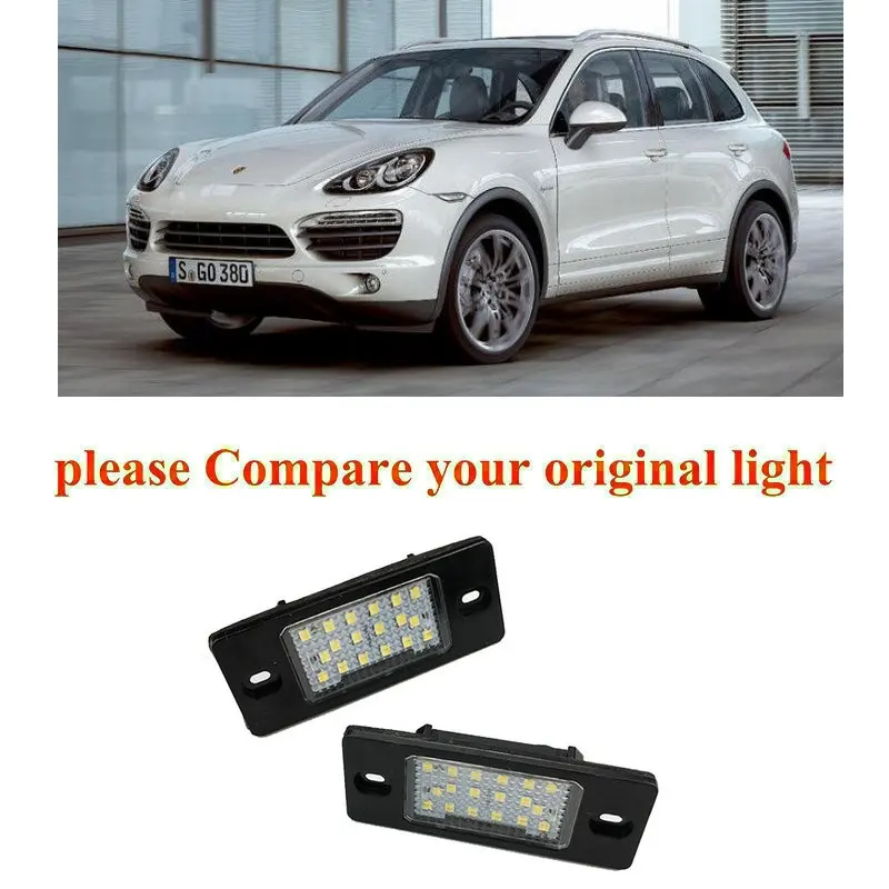 

2pc Car Accessories Special Car License Plate Light Lamp For Porsche Cayenne 2002-2010 OEM:95563162002 canbus error free