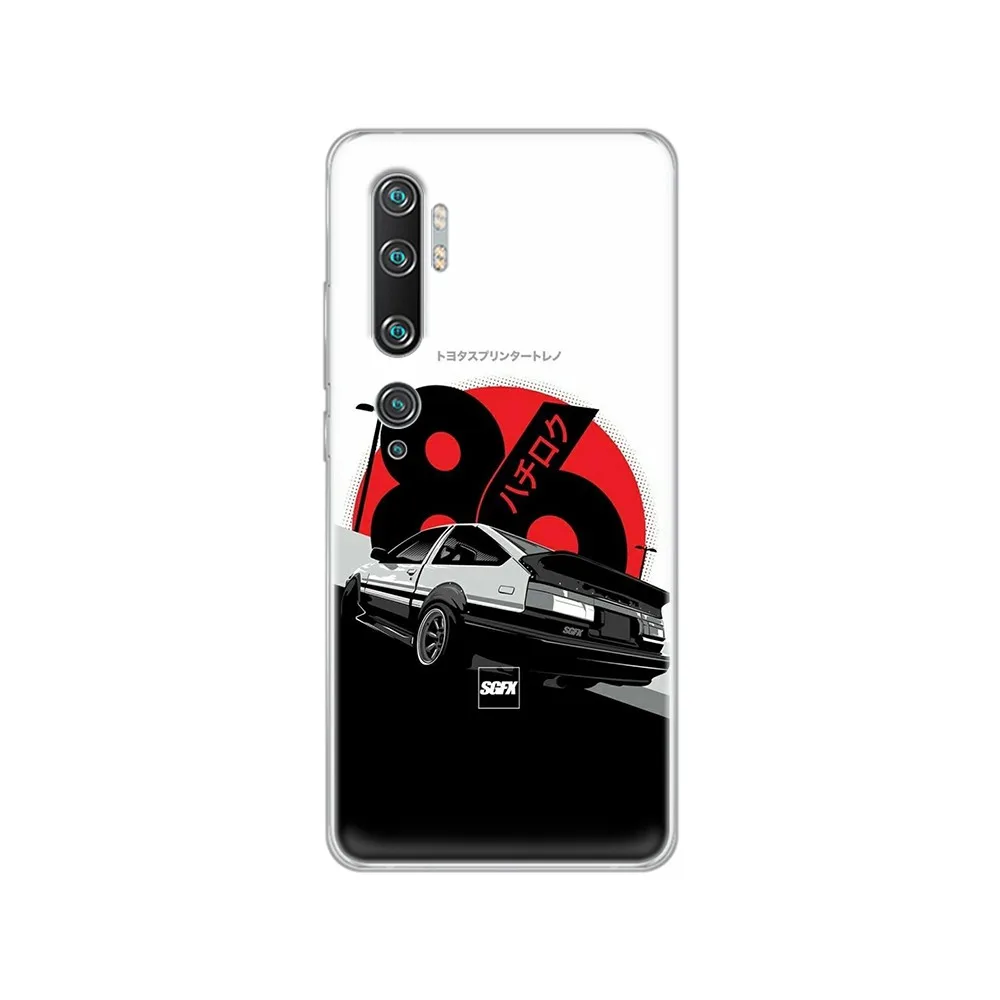 AE86 JDM Initial D крутой автомобильный 3D чехол Etui прозрачный для телефона XIAOMI mi 3 4 5 5X 8 9 10