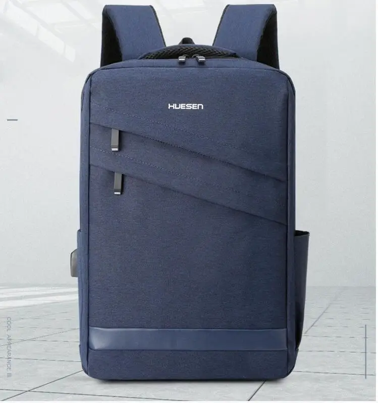 

New youth fashion backpack with USB business computer bag office backpack stock men's backpack
