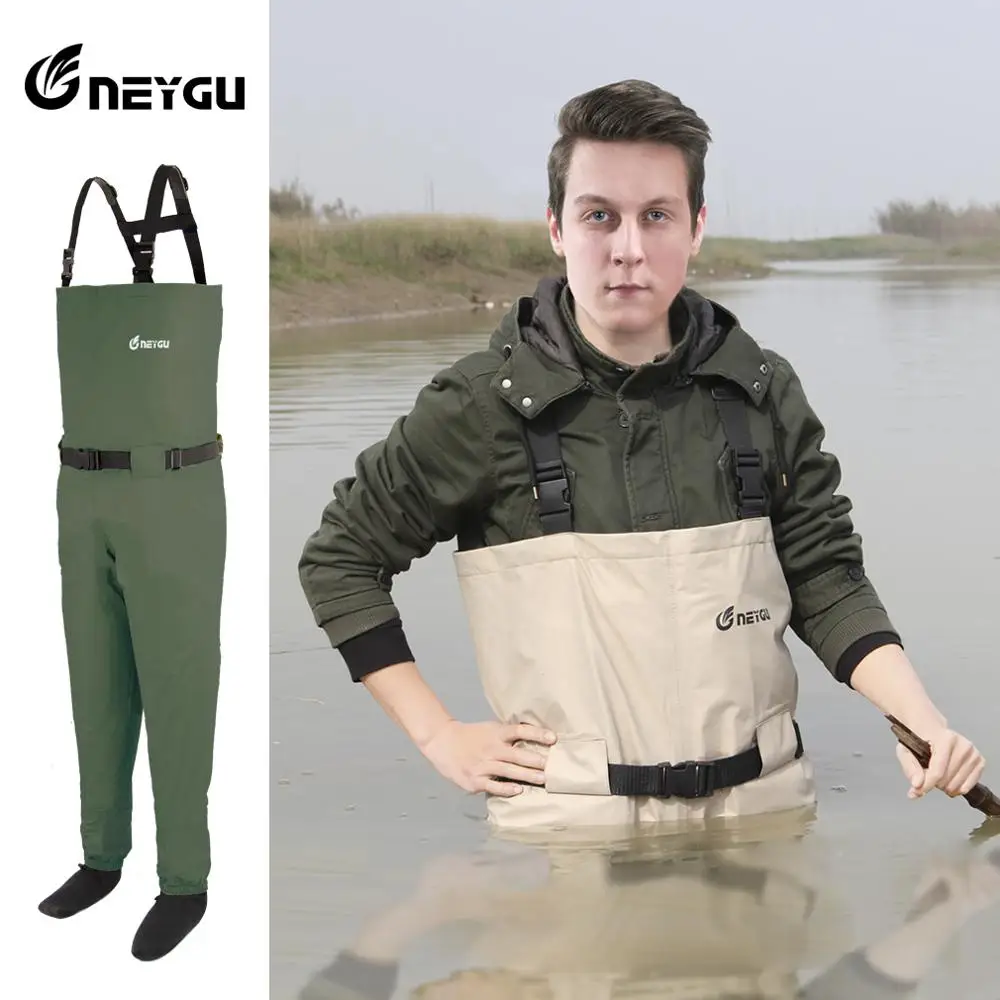 Neygu летающие рыболовные нагрудные болотные, дышащие и Водонепроницаемые дождевые болотные штаны, прикрепленные с чулком ноги