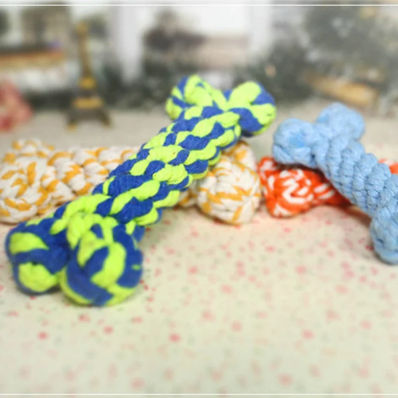 Pet Cat Dog прочные игрушки-Жвачки цветные красочные хлопковые веревочные игрушки котенок щенок зубные тренировочные продукты решение скуки игрушки случайного цвета