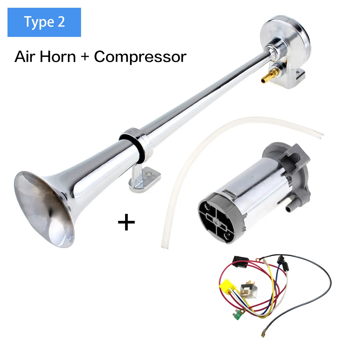 12V-24V 200DB Super Laut Auto Air Horn 8 Sounds Stil Alarm 6 Trompete Auto  Horn Kompressor kit für Auto Motorrad Boot Lkw - AliExpress