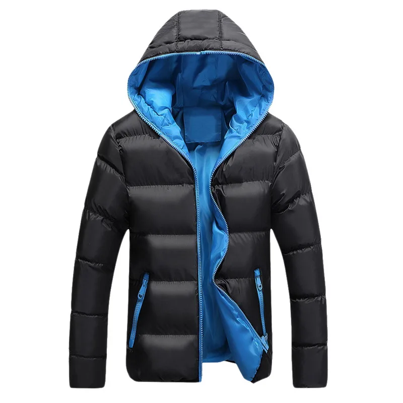 PUI men TIUA новые стильные зимние куртки мужские пальто мужские парки Повседневная плотная верхняя одежда флисовые куртки с капюшоном теплые пальто - Цвет: B