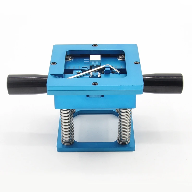 Blue Bga Reballing Kit 90x90Mm Bga Reballing Station With Hand Shank 10/Pcs Bga Universal Stencil