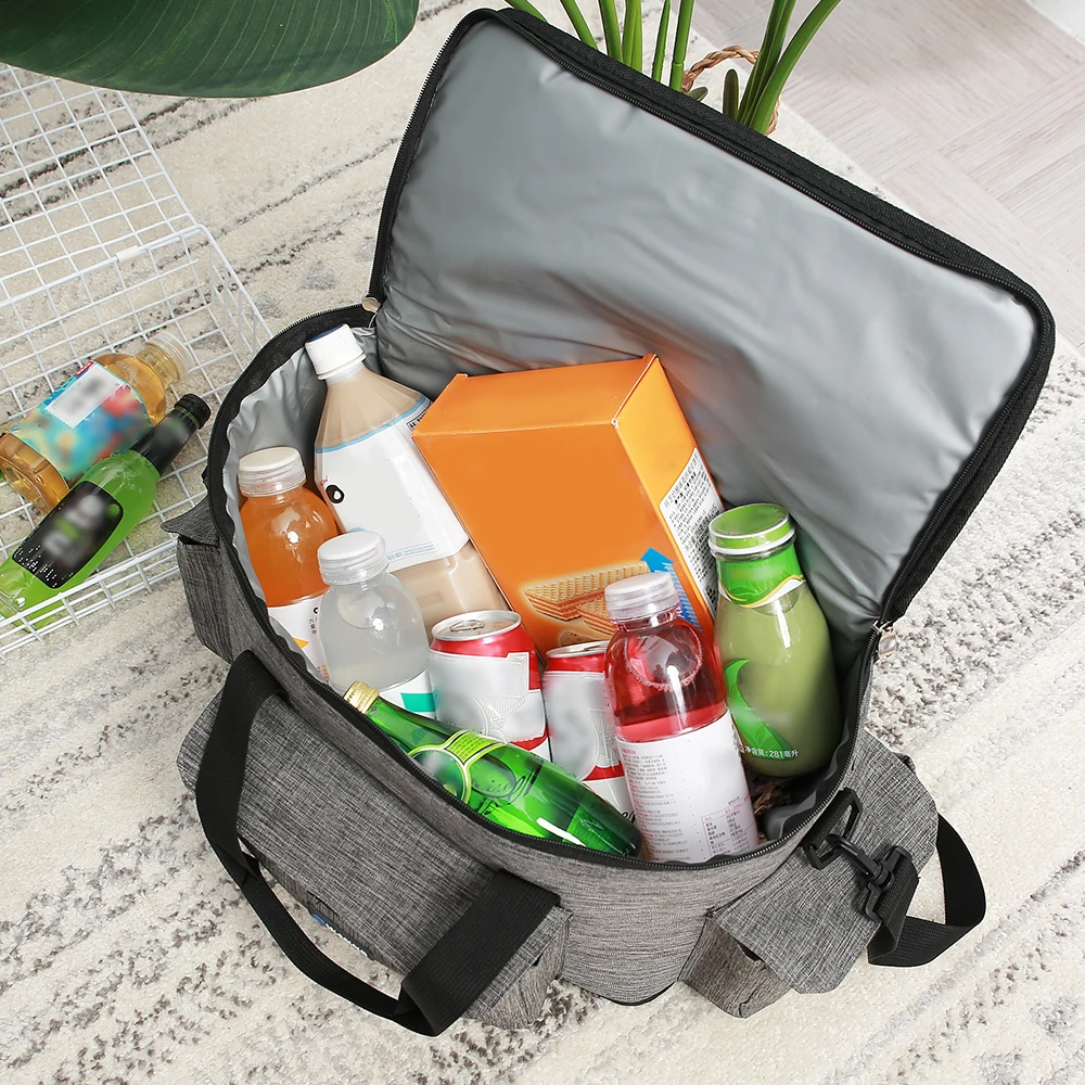 23L Открытый Кемпинг барбекю Пикник еда свежесть кулер продуктовый сумка на плечо открытый изолированный кулер Ланч сумка Bento