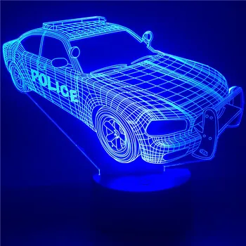 

Bluetooth Base The Police Car Atmosphere Best Selling for Kids Gift LED Night Light with Remote Bedroom NightLight Decoration