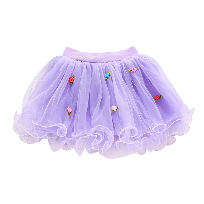 

2018 Baby Girls Tutu Skirt Fluffy Mini Skirt Child Ballet Kids Ball Gown Girl Princess Flower Lace Tulle Dance Chiffon Skirts