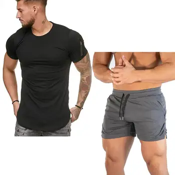 

Mesh quick-drying beach casual sports pants shorts + T-shirt surfing shorts swimwear board summer spandex swimming boxer shorts