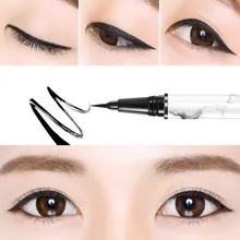 Черная жидкая подводка для глаз, быстросохнущая, водостойкая, не Цветущая, натуральная, стойкая, против пятен, для макияжа глаз, подводка для глаз