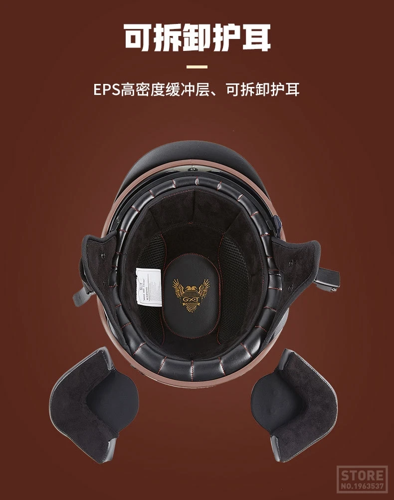GXT мотоциклетный шлем для мужчин, винтажный шлем Casco, мотоциклетный шлем с открытым лицом, мотоциклетный гоночный шлем для верховой езды, сертификация в горошек, шлем