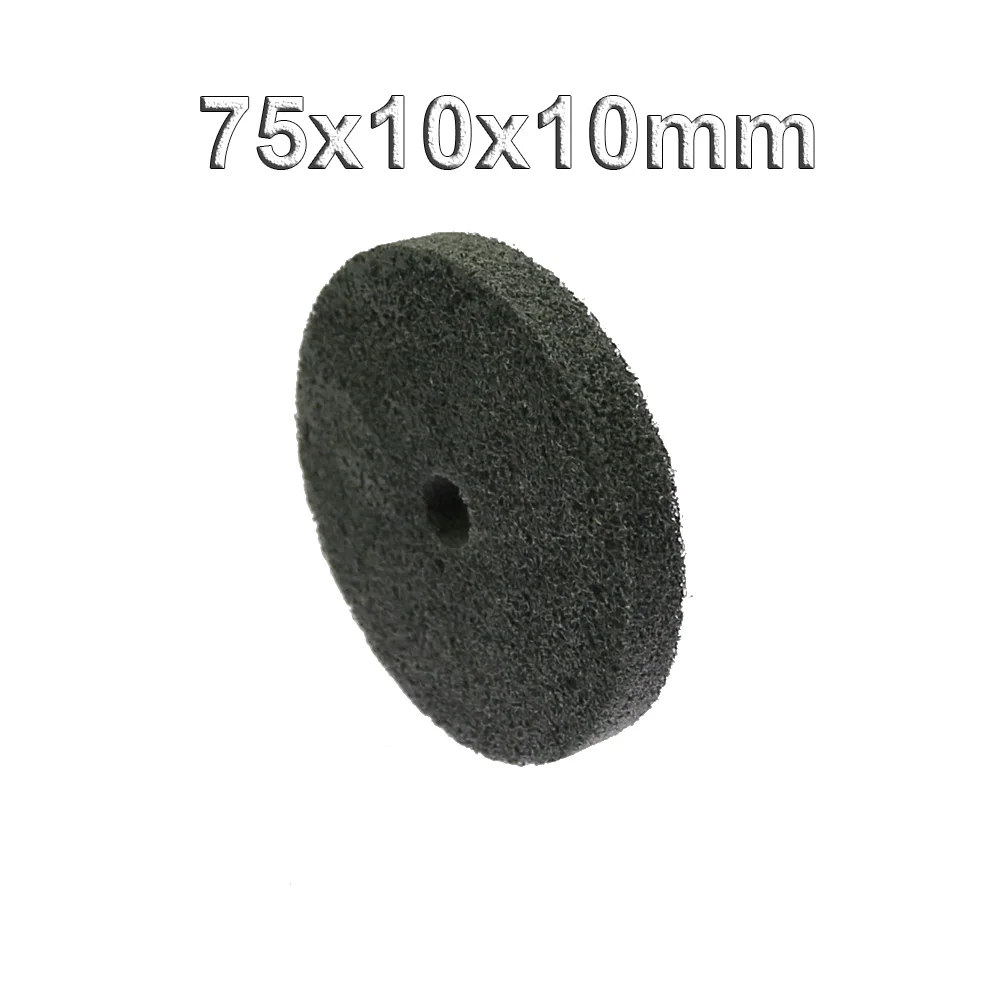 1 piece 75/100/125mm Nylon Abrasive Grinding Wheel on Household Bench Grinder for Metal Stone Wood Surface Finishing