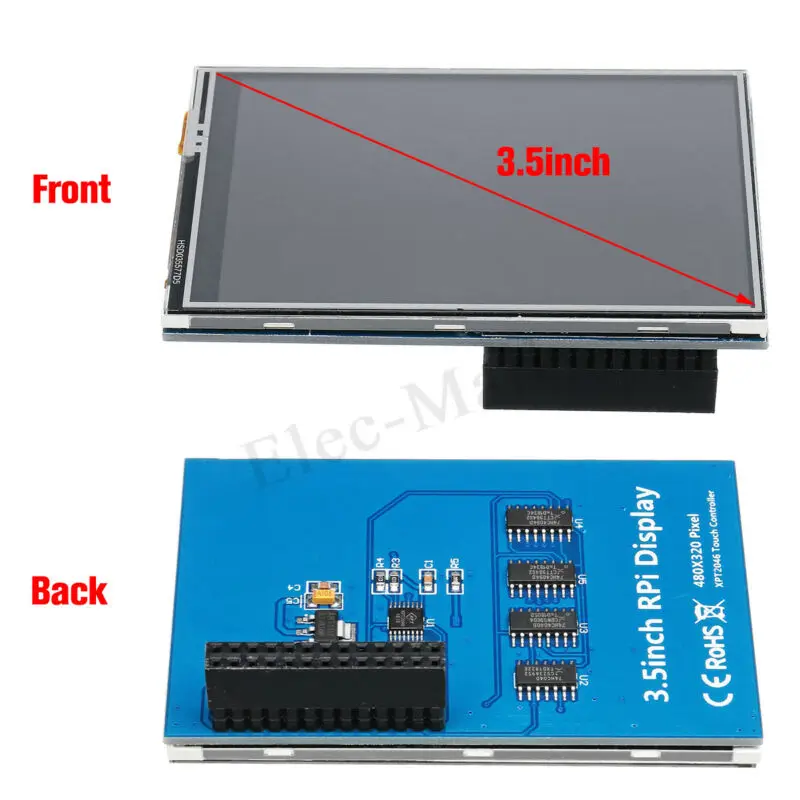 3.5" TFT Raspberry Pi A,B,A+,2B,3B,3B+Touch Screen 320*480 LCD Display Monitor+ Case