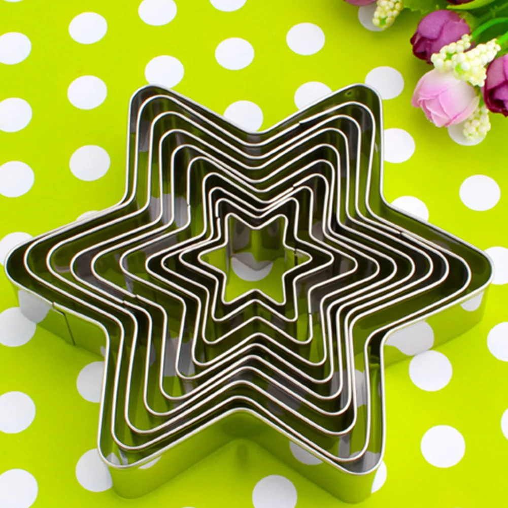 10 шт./компл. Кухня бисквит отделка форма для помадки, Sugarcraft выпечки печенья Форма для выпечки тортов DIY Нержавеющая сталь Звезда резак