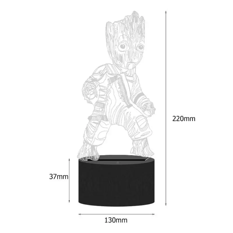 3D дерево человек зеленого и синего цветов Изменение Настольная лампа USB сенсорный Ночной светильник 3D Иллюзия многоцветный RGB LED Настольная лампа Спальня
