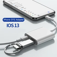 IPhone OTG адаптер для освещения USB 3,0 U-Disk мышь Синхронизация данных конвертер освещение OTG кабель адаптер для iPhone iPad iOS13