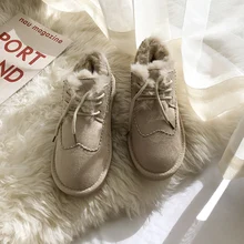 Зимние ботинки; женская обувь с мехом; Зимние Теплые ботильоны на плоской подошве; нескользящие женские кроссовки; zapatos mujer