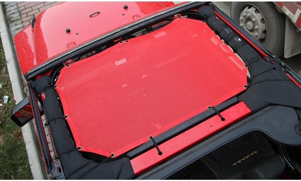 MOPAI, различные стили, 2/4, для двери автомобиля, верхняя часть, Солнцезащитная сетка, покрытие крыши, защита от УФ лучей, сетка для Jeep Wrangler JK 2007+, автомобильные аксессуары