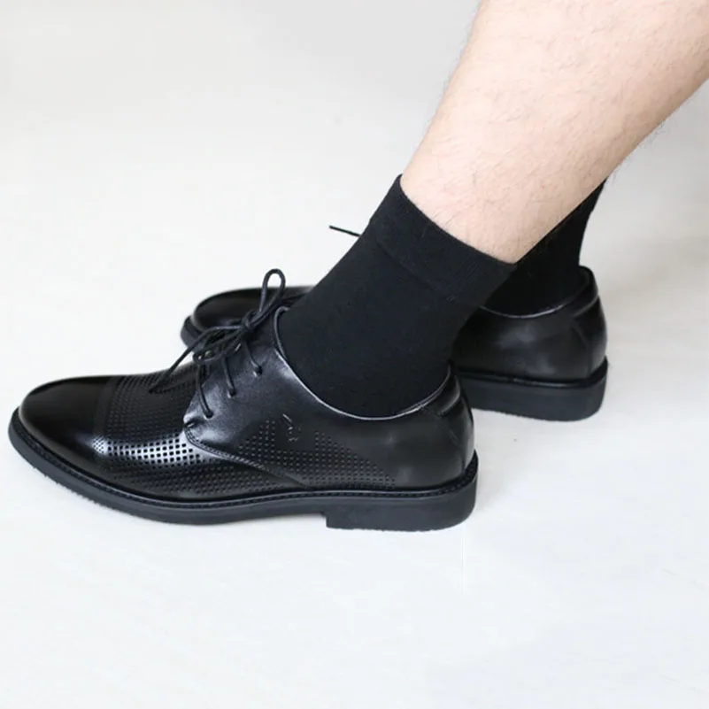 

LKWDer 10 Pairs Men's Cotton Long Tube Socks Autumn Winter Business Socks Men Solid Color Casual Fashion Socks Factory Wholesale
