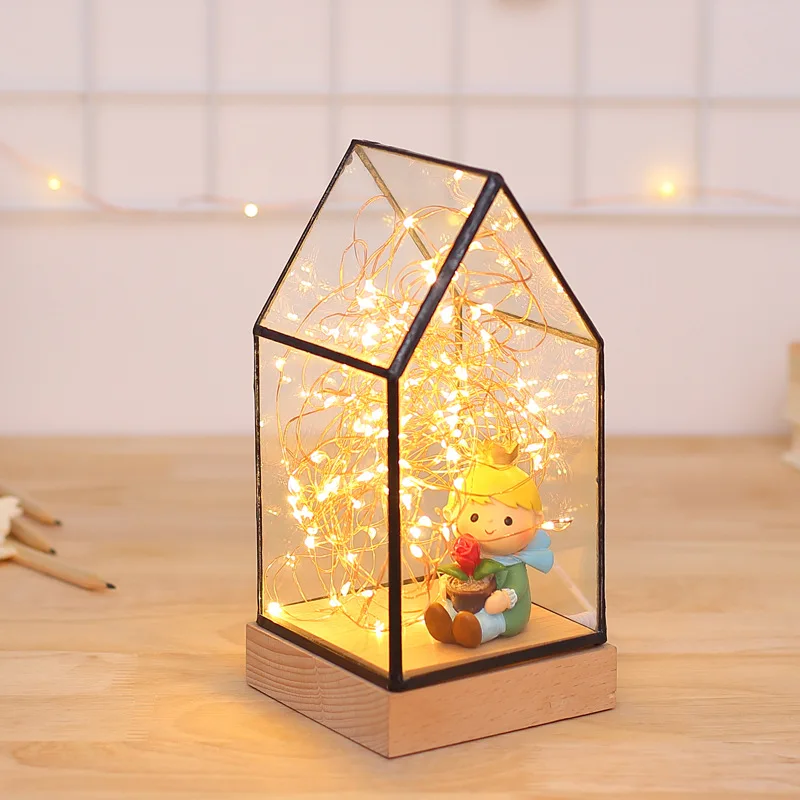 

Northern European-Style Fireworks House LED Light Birthday Gift Christmas Gift Creative Small Night Lamp
