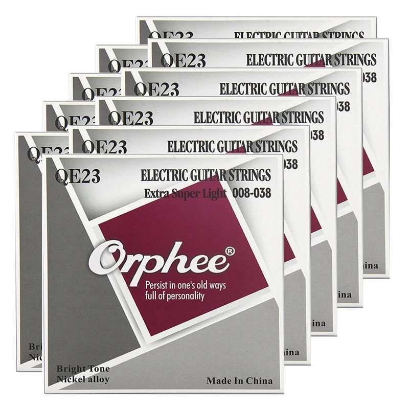 QE23 Orphee 10 компл. Профессиональные гитарные струны с никелевым покрытием - Цвет: QE23