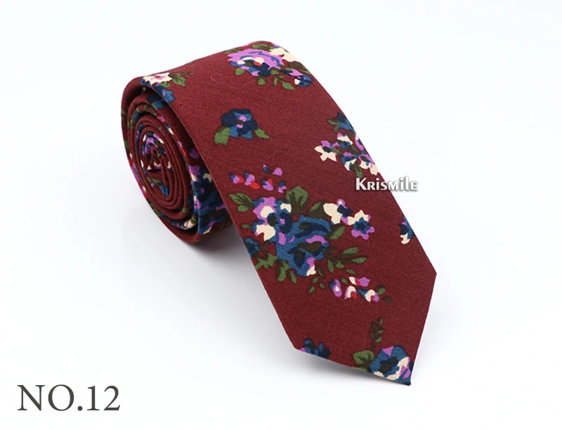 Neue Baumwolle Blumen Krawatte Für Männer Frauen 6CM Dünne Dünne Krawatte Für Hochzeit Party Kleid Zubehör Casual Druck blume Krawatten – Detail 15