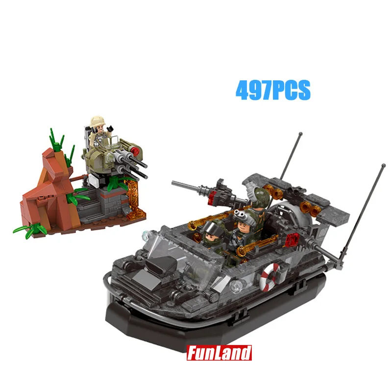 

world war across battlefield military Shark submarines moc batisbricks building block WW2 army navy forces figures bricks toys