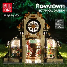 

2147PCS Creative Botanical Garden DIY small particle building block lighting street view building children's educational assembl