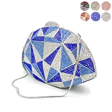 Модный Дамский кошелек в клетку с бриллиантами для свадебной вечеринки, женская вечерняя сумочка, роскошные клатчи, элегантный кошелек с кристаллами