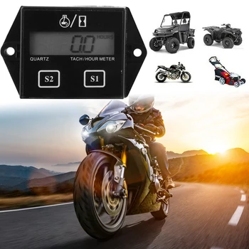 

New Waterproof Digital Engine Tach Hour Meter Tachometer Gauge Engine RPM Gauge For Motorcycle Motor Stroke Engine Car Boat