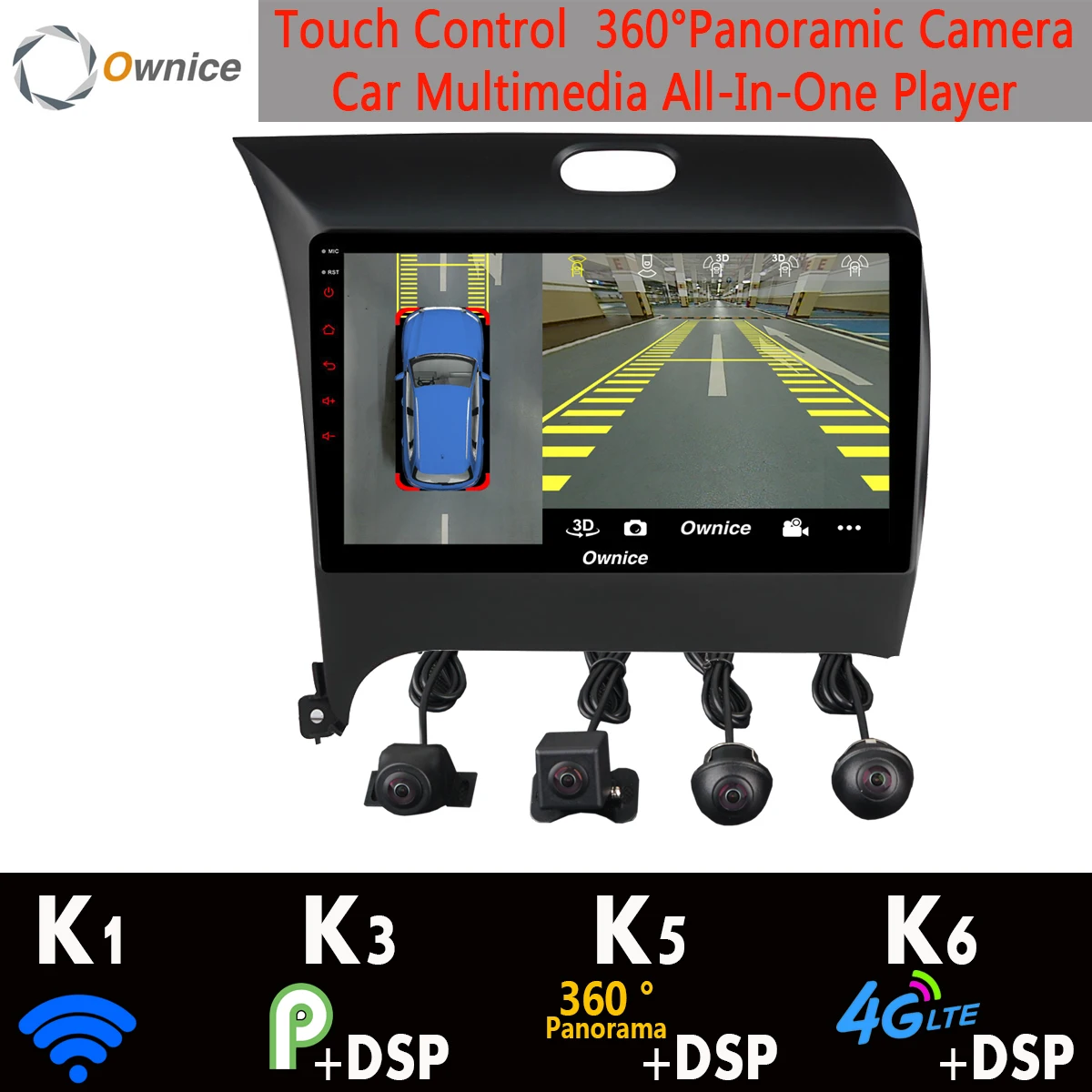 360 ° камера 4G Android 9,0 4+ 64G gps радио CarPlay DSP автомобильный мультимедийный плеер для Kia K3 Cerato 3 Forte 2013