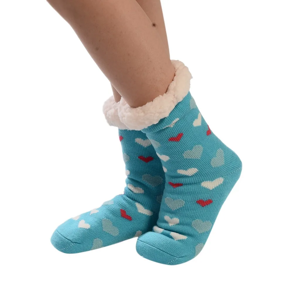 1 пара новых женских Хлопковых Носков, повседневные цветные носки с лого команды, так что женские хлопковые носки с принтом, толстые нескользящие носки-тапочки, носки для ковров