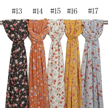 

C2 10pcs Hot Printed scarf hijab women gradient shawl muslim turban double color fringe scarves pashmina fashion headscarf