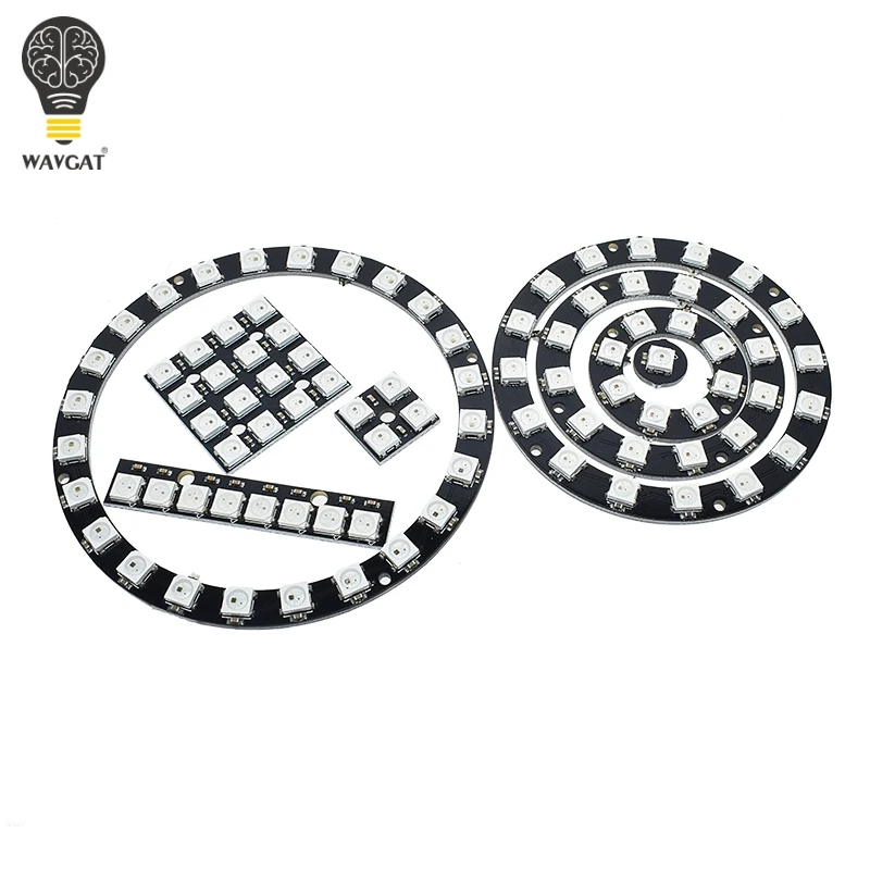 4, 8 12 16 каналов WS2812 WS2812B WS 2811 5050 RGB светодиодный светильник Панель модуль 5V 1Bit 4Bit 8Bit 12Bit 16Bit 24Bit Радужный светодиодный точное
