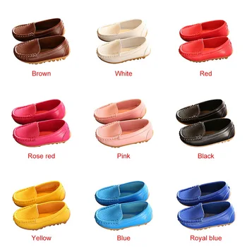 

9 Colors All Sizes 21-30 Kids Shoes PU Leather Casual Styles Boys Girls Shoes Soft Comfortable Loafers Slip On Kids Shoes