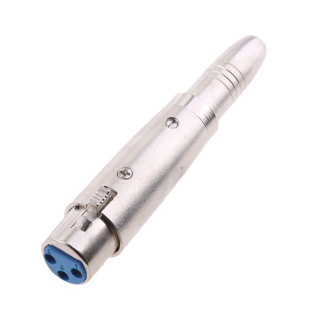 XLR 3 Pin Female To Mono 6.35mm 1/4 Female Jack Plug Adaptor Converter