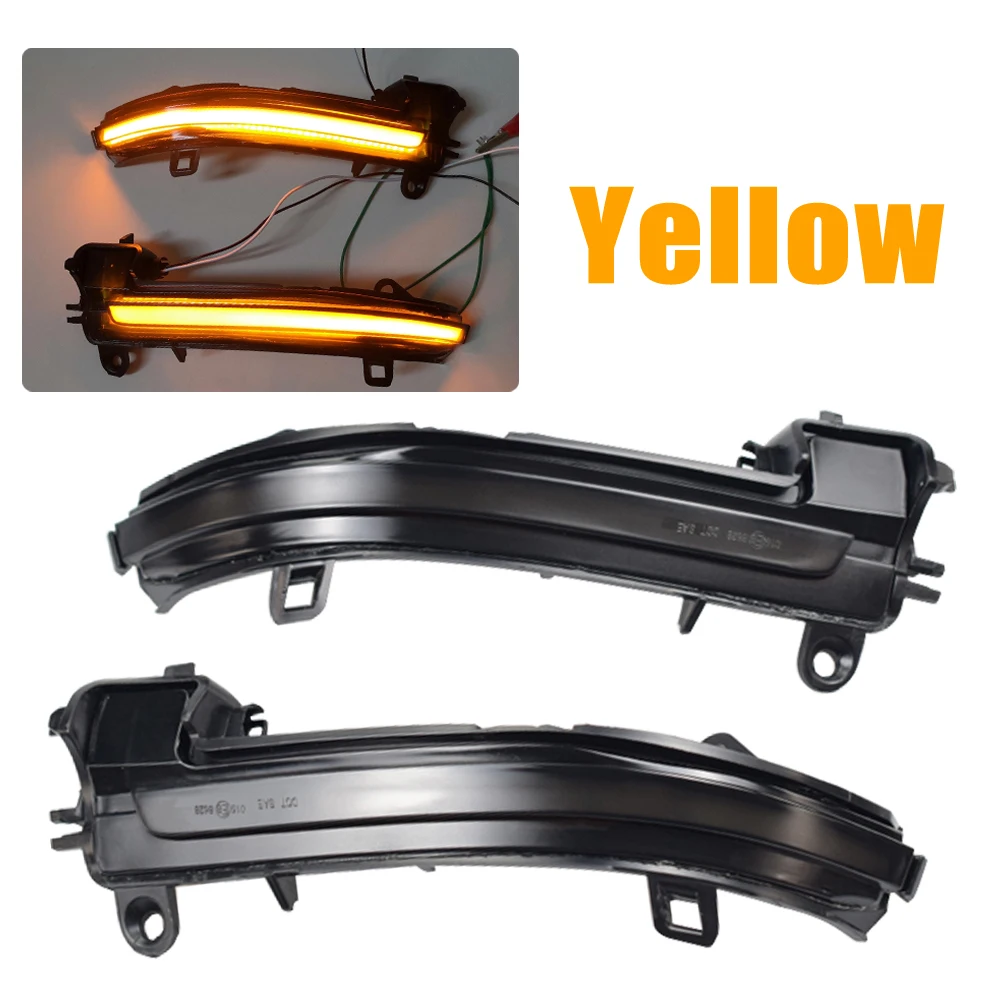 Fydun Lampeggiante per specchietto retrovisore lampeggiante LED dinamico lampeggiante per Sostituzione per MK 2 3 (1 paio