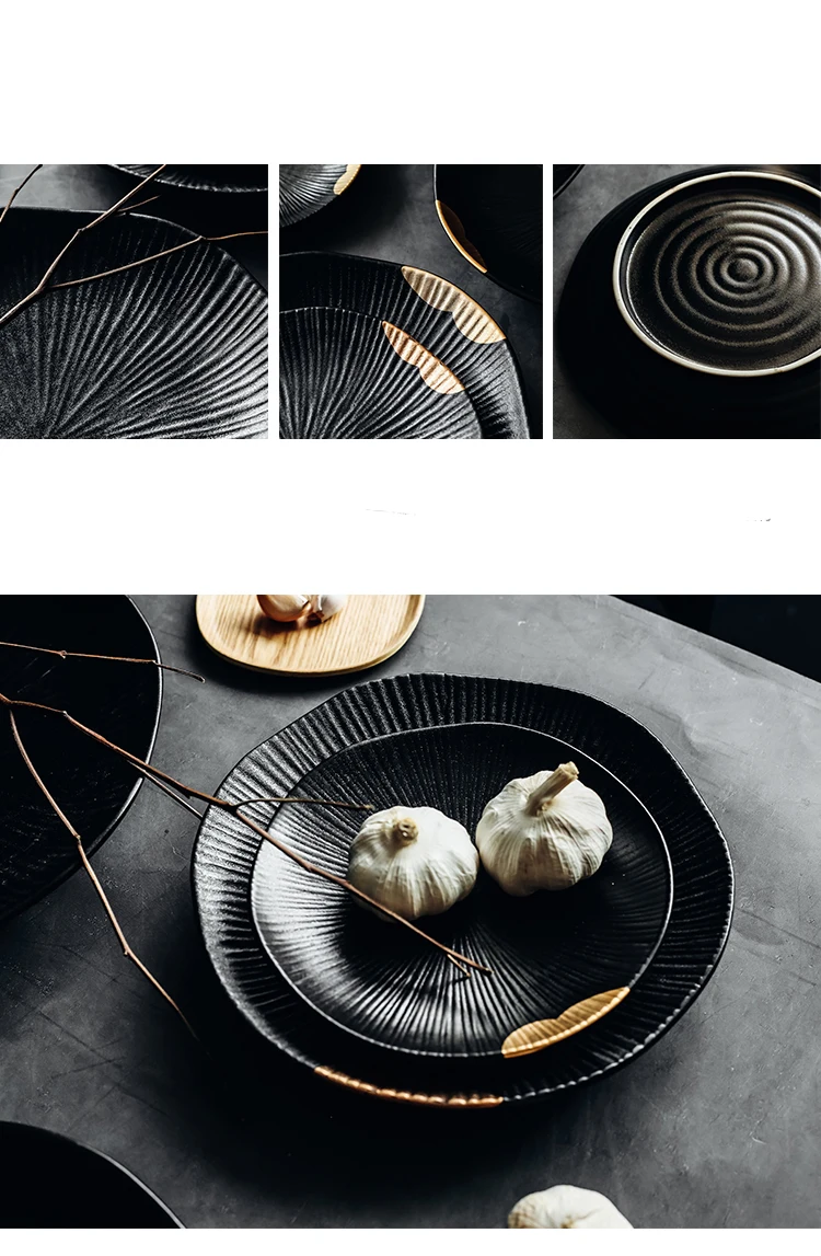 ANTOWALL в скандинавском стиле черный нефрит неправильная тарелка Европейская Бытовая Тарелка Фруктовый салат тарелка Кондитерская декоративная тарелка