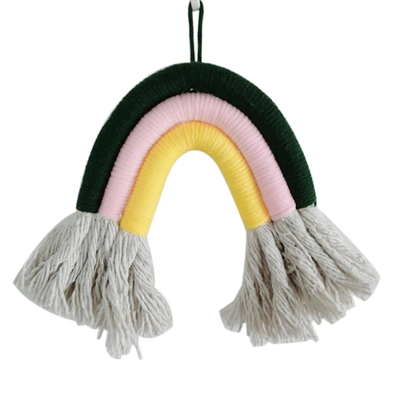Rainbow Handmade Weaving Ornament Home Decoration Accessories Nordic Fresh Simple Kid Room Wall Decoration Hanging - Цвет: E