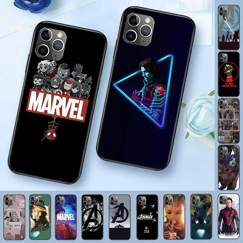 BBTHBDNBY Marvel супергерой DIY окрашенный красивый чехол для телефона iPhone 11 pro XS MAX 8 7 6 6S Plus
