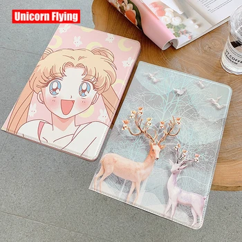 

7.9 9.7 inch Soft Cartoon Sailor Moon Deer Protective Case For iPad Air 1 2 3 Mini 4 5 Pro 2017 2018 2019 2020 Cover