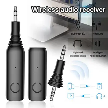 

bluetooth 5.0 Wireless Car Kit Transmitter Receiver Audio Music Adapter 3.5mm AUX Jack Stereo Adapter for Car Speaker Headset