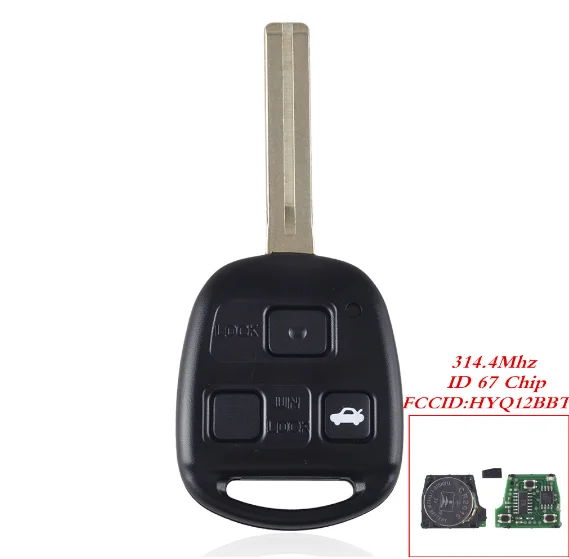 SPCFOR для Lexus RX350 RX450h RX400h RX330 EX330 2004-2010 дистанционный Вход зажигания питания брелок 3 кнопки HYQ12BBT 4D67 315 МГц