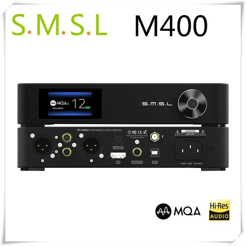 SMSL M400 MQA DAC AK4499 Full Balanced APTX HD Bluetooth5.0 DSD USB Coaxial Optical Hifi Music XMOS Decoder | Электроника
