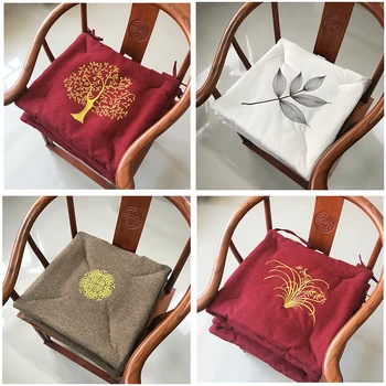 

Chinese Simple Creative Waist Pillow Cushion Office Solid Embroidered Waist Pillow Chair Removable and Washable Cushion FF70S